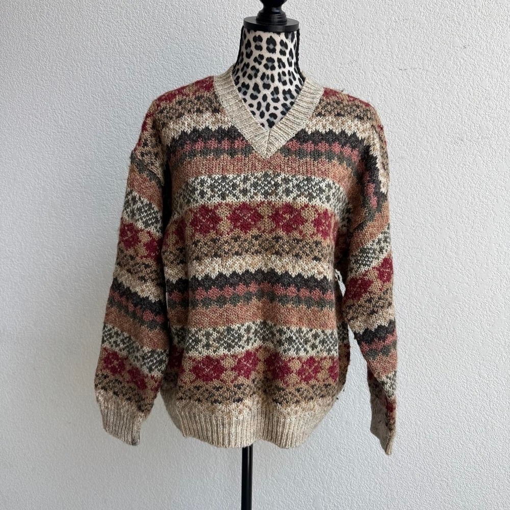 Paris Sport Club vintage 90s multicolored sweater womens size L